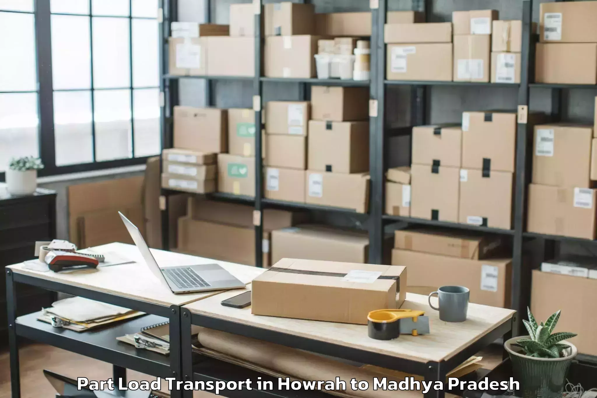 Top Howrah to Malwanchal University Indore Part Load Transport Available